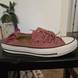Women's Pink Converse Canvas Sneakers